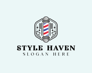 Comb Stylist Barber Logo