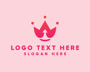 Queen - Royal Lotus Crown logo design