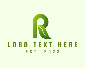 Tea - Organic Leaf Letter R logo design