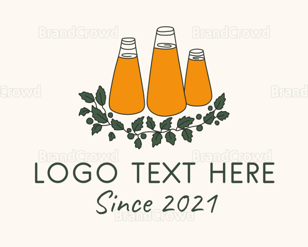 Organic Kombucha Drink Logo