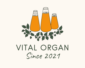 Organic Kombucha Drink  logo design