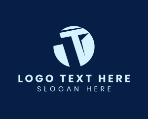 Negative Space - Media Company Brand Letter T logo design