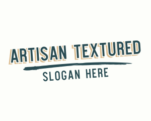 Slant Texture Underline logo design