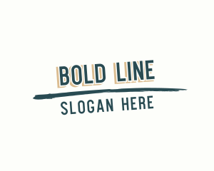 Underline - Slant Texture Underline logo design