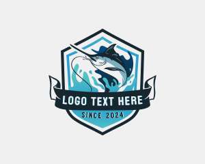 Marine Swordfish Fishing logo design