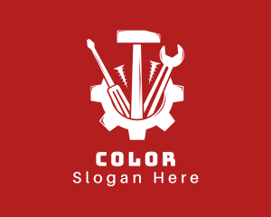 Wrench - Labor Tool Cog logo design