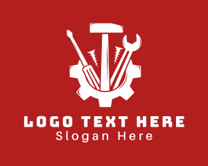 Worker - Labor Tool Cog logo design