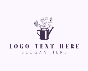 Groundkeeper - Flower Garden Watering Can logo design