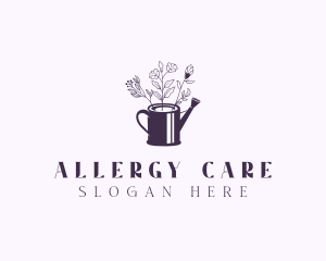 Flower Garden Watering Can logo design