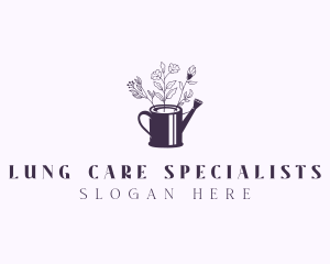 Flower Garden Watering Can logo design