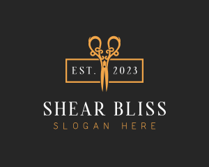 Upscale Barber Shears logo design