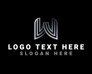Modern Industrial Letter W logo design