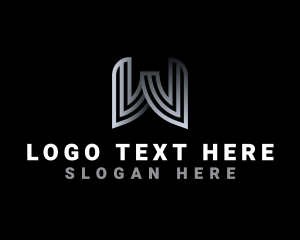 Modern Industrial Letter W Logo