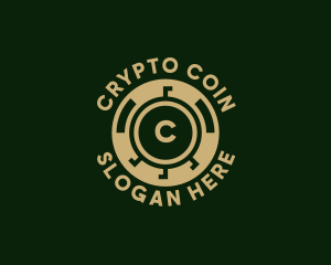 Cryptocurrency - Cyber Fintech Cryptocurrency logo design