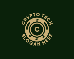 Cryptocurrency - Cyber Fintech Cryptocurrency logo design