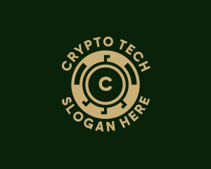 Cyber Fintech Cryptocurrency logo design