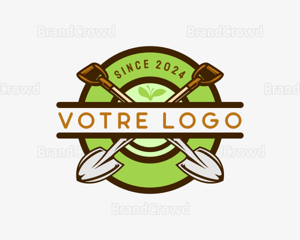 Shovel Maintenance Landscaping Logo