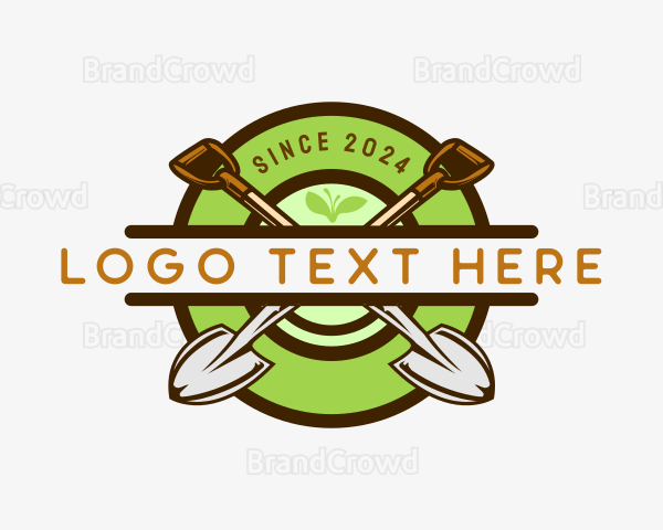 Shovel Maintenance Landscaping Logo