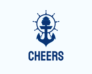 Ferry Ship Anchor  Logo