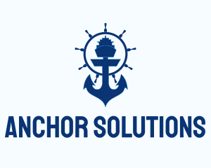 Ferry Ship Anchor  logo design