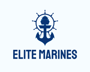 Marines - Ferry Ship Anchor logo design