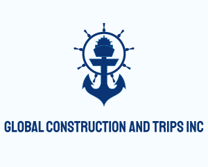 Maritime - Ferry Ship Anchor logo design