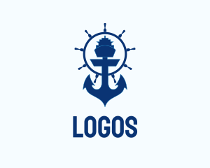 Naval - Ferry Ship Anchor logo design