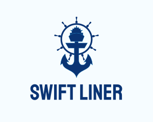 Ferry Ship Anchor  logo design