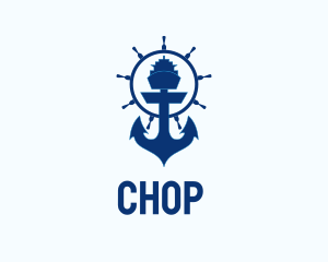 Port - Ferry Ship Anchor logo design