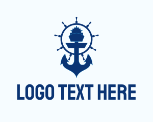 Ferry Ship Anchor  Logo