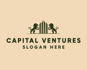Capital - Modern Lion Tower logo design
