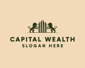 Capital - Modern Lion Tower logo design