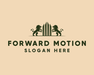 Progress - Modern Lion Tower logo design