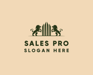 Sales - Modern Lion Tower logo design