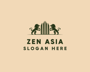 Asia - Modern Lion Tower logo design