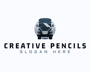 Courier Truck Automotive logo design