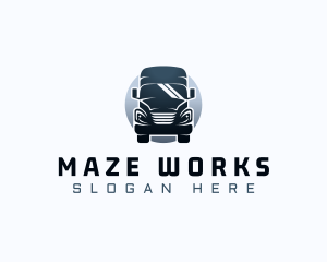 Courier Truck Automotive logo design