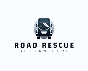 Towing - Courier Truck Automotive logo design