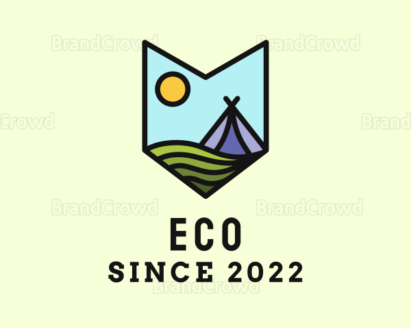 Nature Camping Campsite Logo