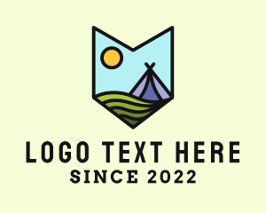 Countryside - Nature Camping Campsite logo design