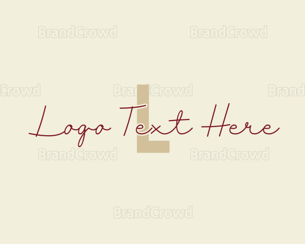 Handwritten Typography Script Logo