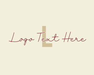 Luxury - Handwritten Typography Script logo design