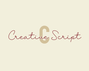 Handwritten Typography Script logo design