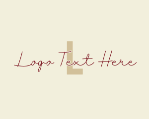 Script - Handwritten Typography Script logo design
