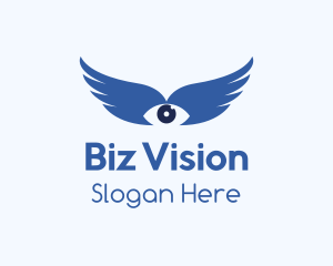 Eye Lens Wings logo design