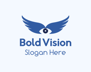 Eye Lens Wings logo design