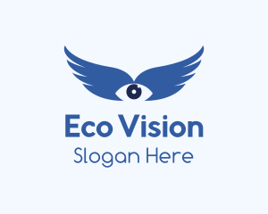 Eye Lens Wings logo design