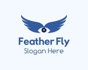 Eye Lens Wings logo design