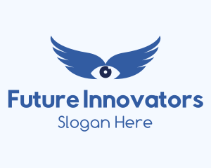 Visionary - Eye Lens Wings logo design