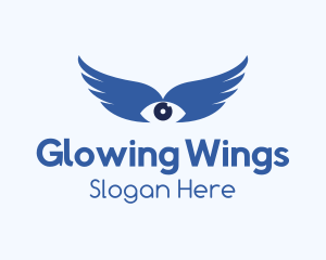 Eye Lens Wings logo design